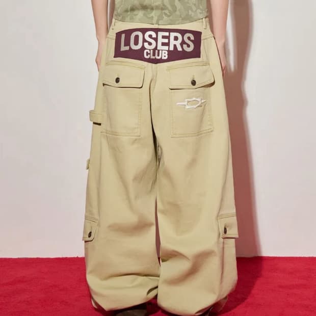 루저스클럽 멀티 카고포켓 와이드 팬츠 베이지