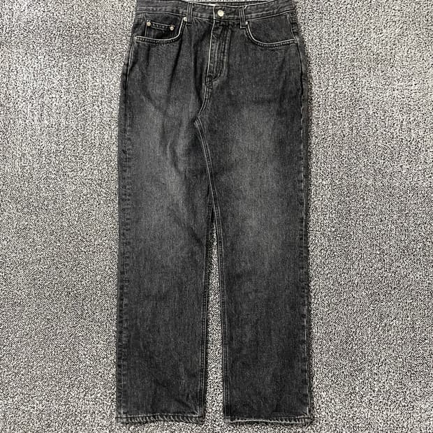 빈티지9. 브랜디드 인스턴트 데님 히시토모 흑청 워시드 레귤러핏 청바지