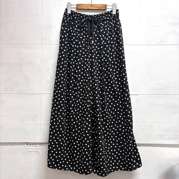 alicia PAGEBOY 블랙 도트 와이드 팬츠 F JPN