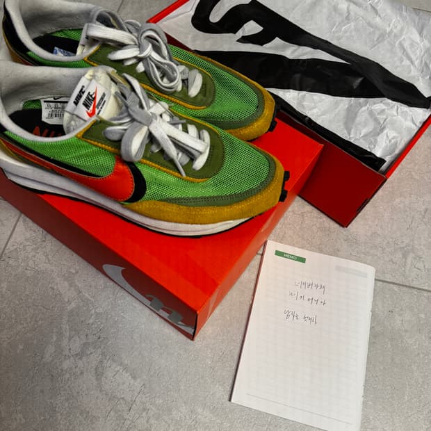 275) 나이키 사카이 ld 와플 멀티 그린