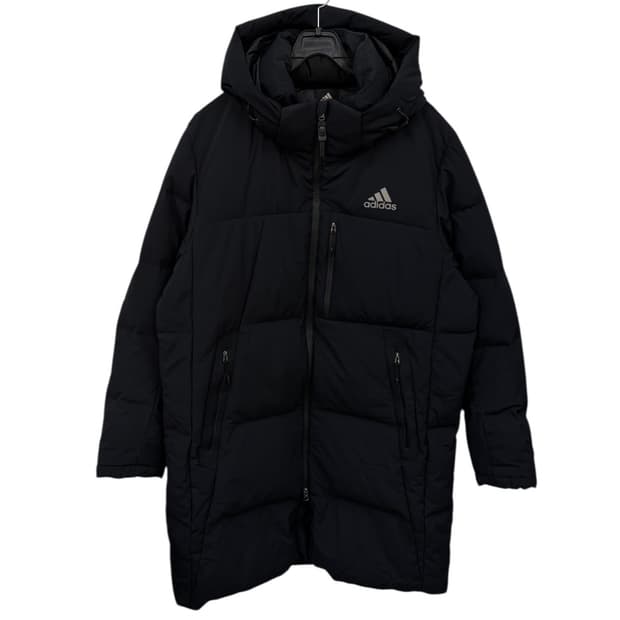 아디다스 후드탈착 롱다운패딩