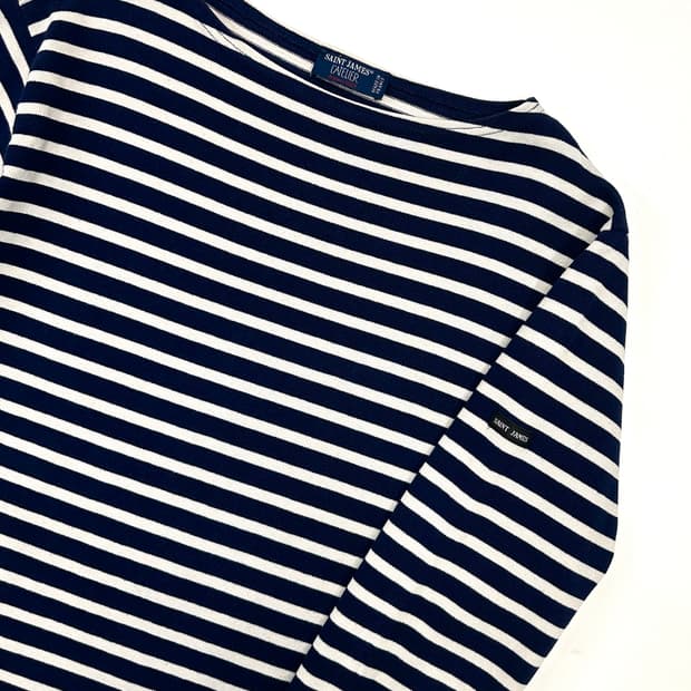 오프넥 스트라이프 롱슬리브 (saint james)