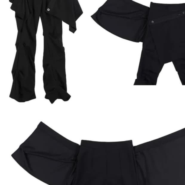 오호스 랩 오버 턱 팬츠 ojos wrap over tick pants