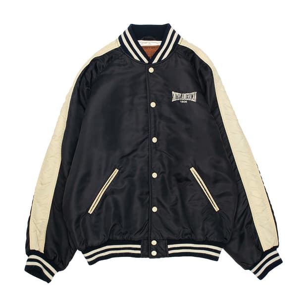 Smith's American 새틴 바시티 자켓