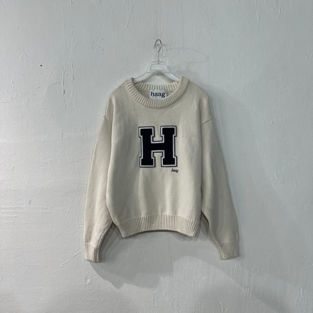 haag 헤이그 H로고 니트 FREE