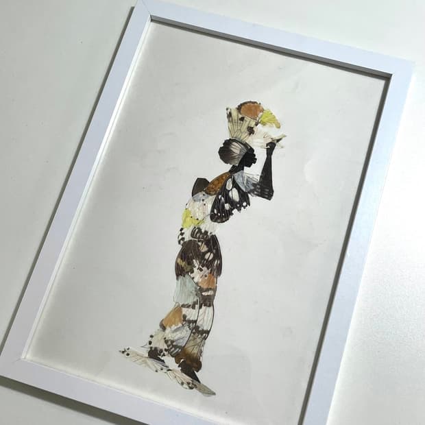 Butterfly Wing Lady Frame Art