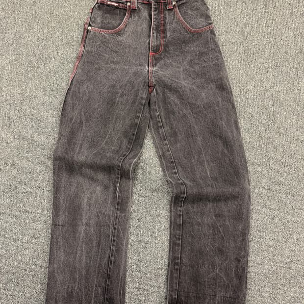 American vintage 여성 흑청 데님팬츠