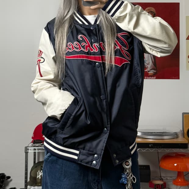 MLB 00s 뉴욕 양키즈 레더 스타디움 자켓