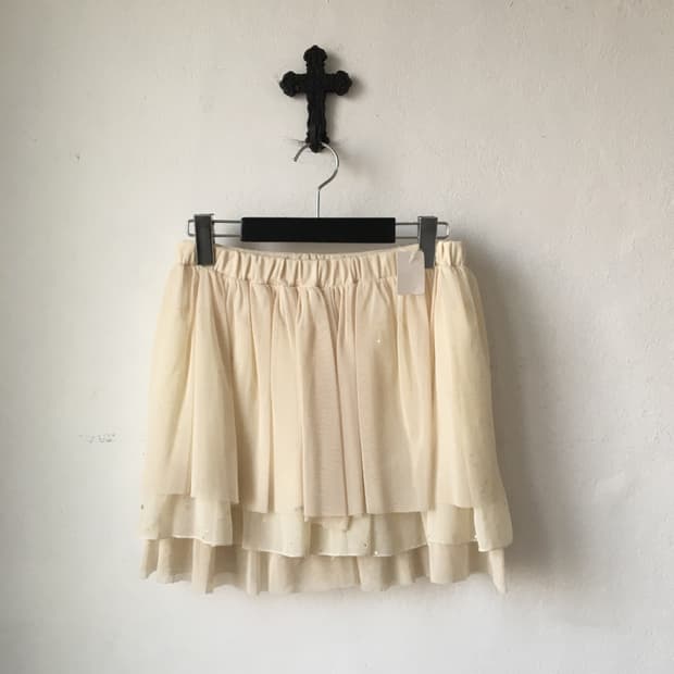 Glitter point sha mini skirt