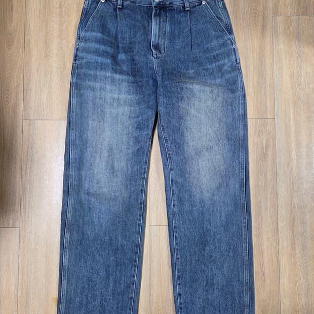 러프사이드 드레이프 데님 팬츠 미디엄 블루