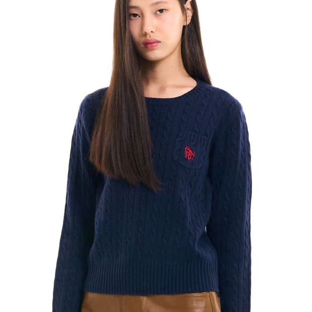 제네럴아이디어 네이비 니트 / 여성 니트 / 여자 니트 