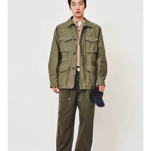 [M]아트이프액츠 백사틴 필드 자켓 세이지 그린