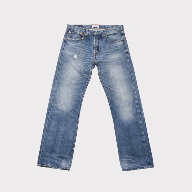 [32인치] 00's 리바이스 501 워싱 데님팬츠