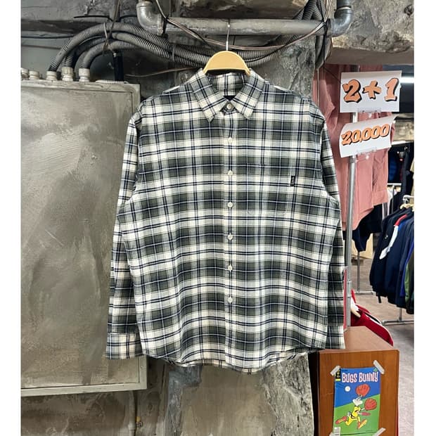 디스이즈네버뎃 체크 셔츠 그린 S #csz3278