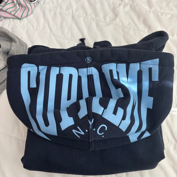 M) 슈프림 로고 후드티 미디움 