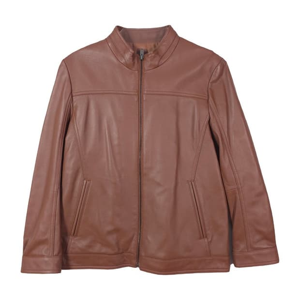 POLICE 천연 양가죽 램스킨 지퍼 자켓 M