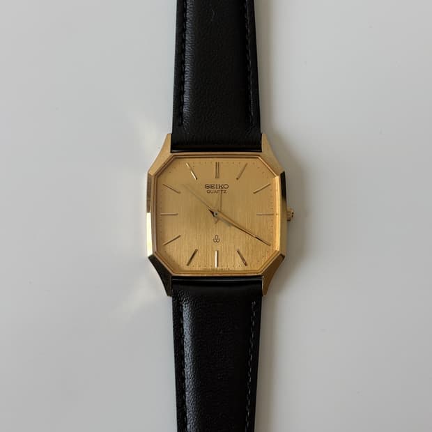세이코 1980년대 Chariot 골드 탱크 쿼츠 남성