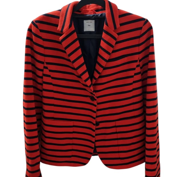 갭 스트라이프 면 자켓 90-95