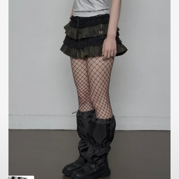 셋업이엑스이 TUTU MIX SKIRT PANTS / CAMO