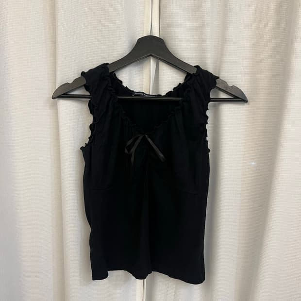 브랜드멜빌 리본 나시 블랙