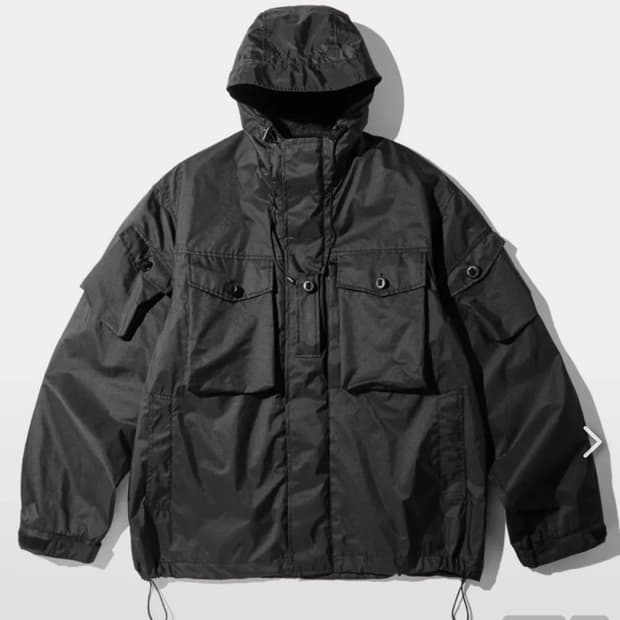 아웃스탠딩 3레이어 컴뱃 포켓파카 바람막이 자켓(블랙,3)
