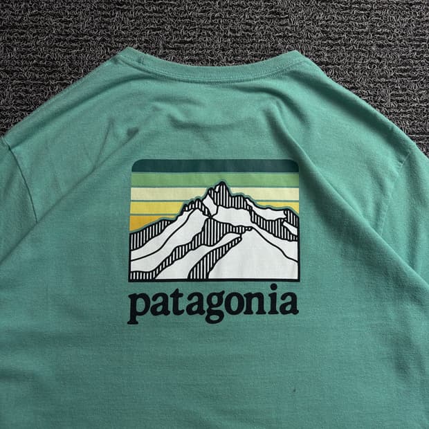 파타고니아 라인로고 릿지 포켓 리스폰서빌리티 티셔츠 3305