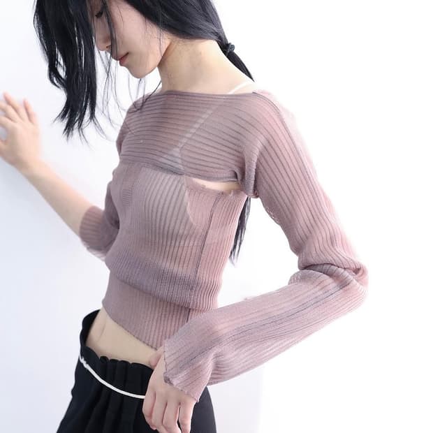 울리카상투스 쉬어 탱크 탑