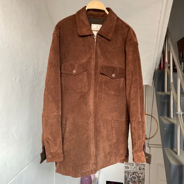 리얼 스웨이드 오버핏 자켓