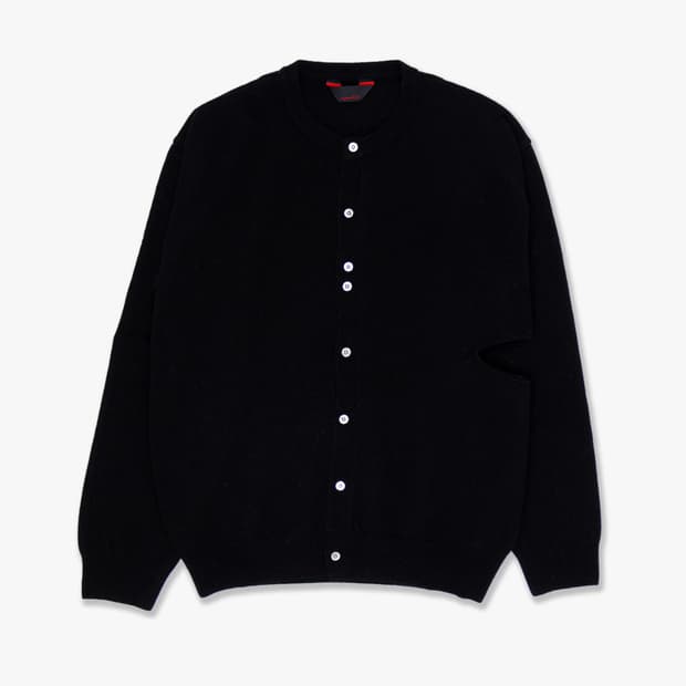 ORCHID ROUND CARDIGAN - BLACK