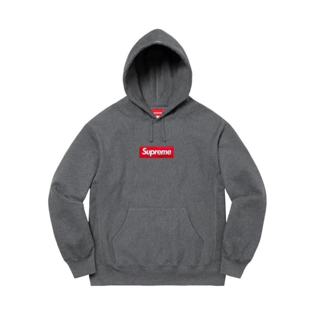 L) 슈프림 2021 박스로고 후드티 차콜