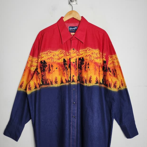 랭글러 빈티지 웨스턴 셔츠