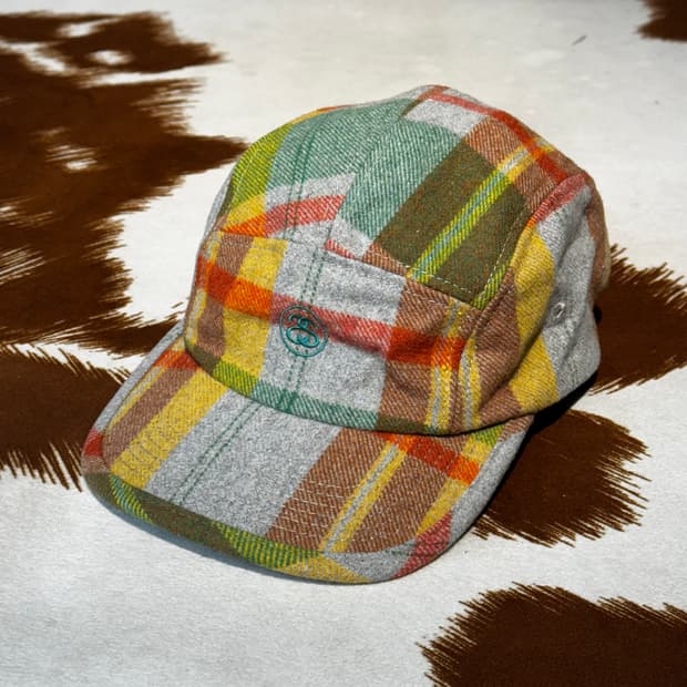 스투시 울 체크 캠프캡 (OS)