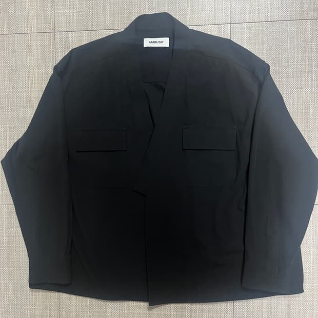 앰부쉬 오픈 기모노 셔츠 블랙