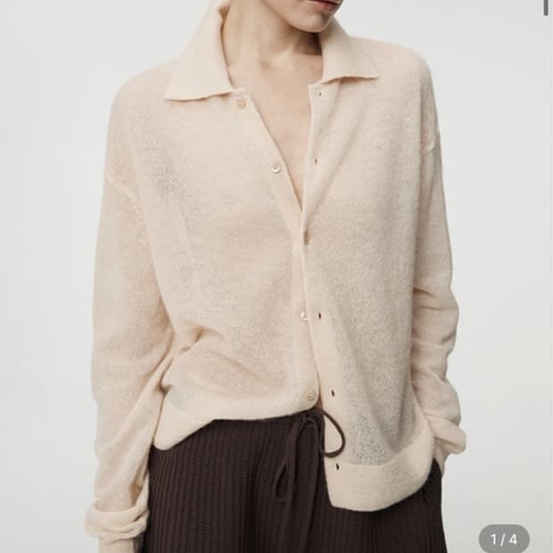 우마뭉 Italian Mohair Shirts Collared Cardi