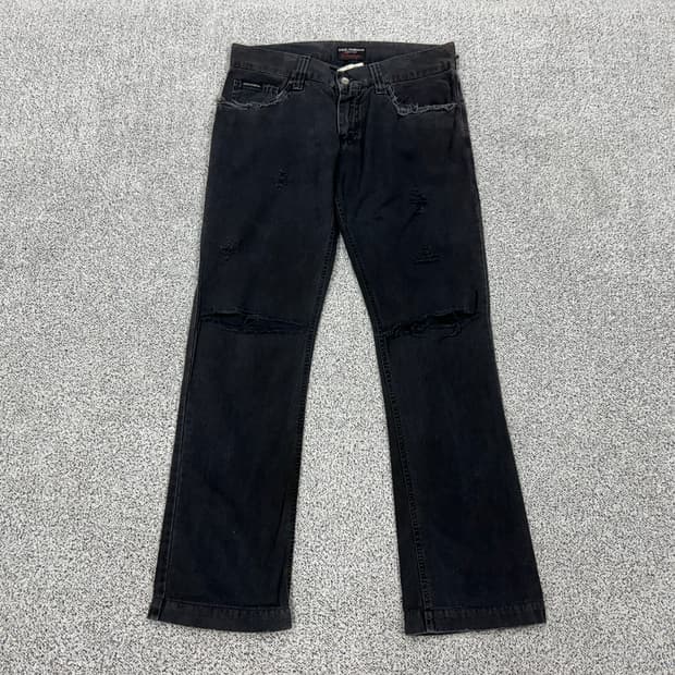 돌체엔가바나 00s 데미지 흑청데님