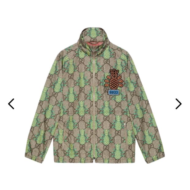 구찌 파인애플 GG 프린트 재킷 그린EU 48