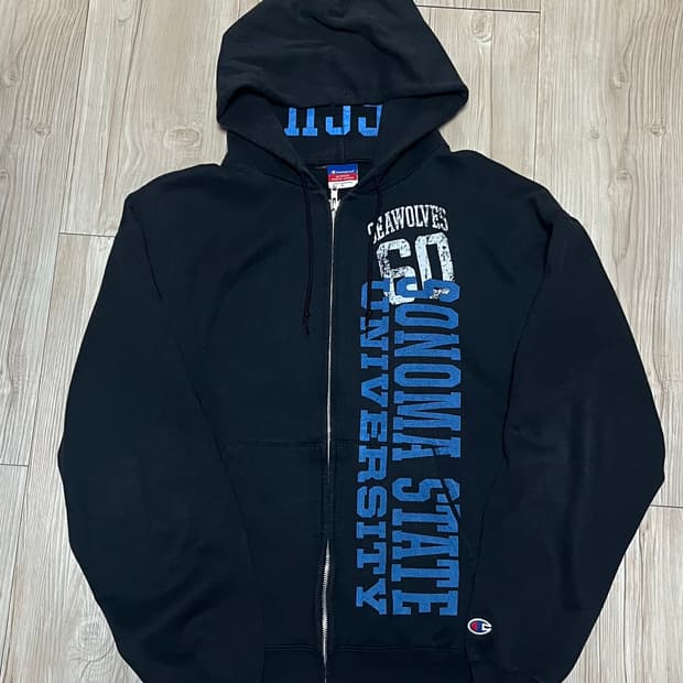 90s 빈티지 챔피온 후드집업 L
