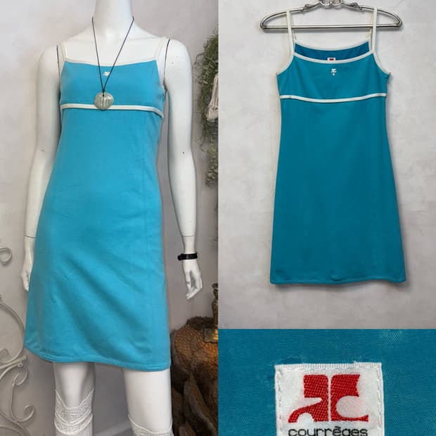Courreges sky blue midi ops