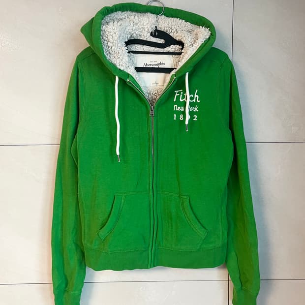 아베크롬비 양털 퍼 말차 후드집업 (L size) 