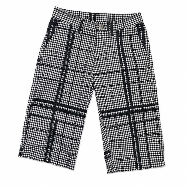 Dance With Dragon check capri pants