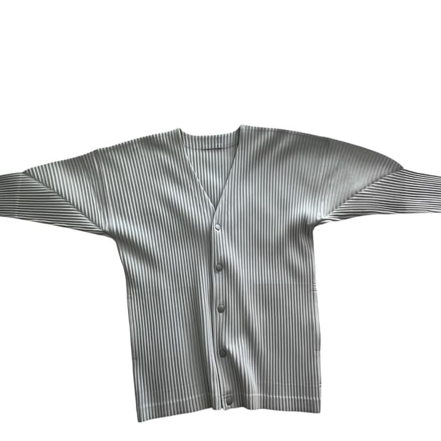 이세이 미야케 옴므 플리스 그레이 가디건 