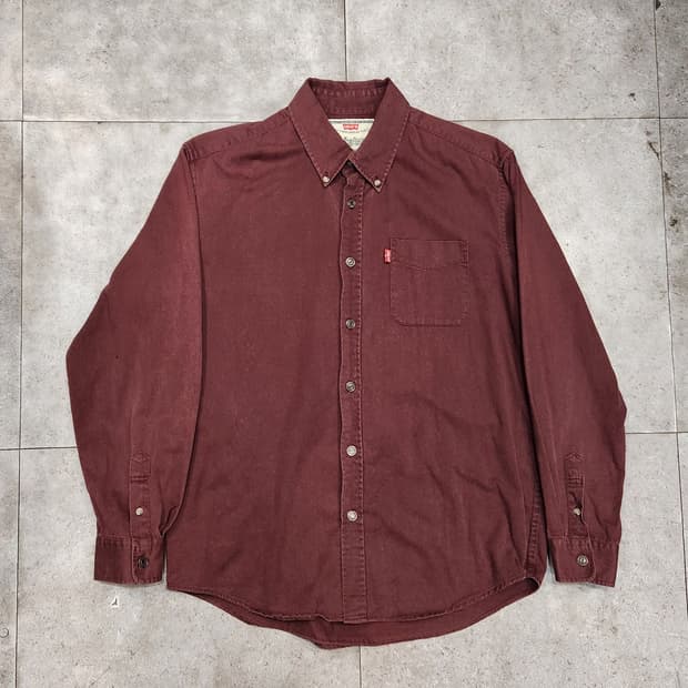 Levi’s 브릭 버건디 워시 셔츠