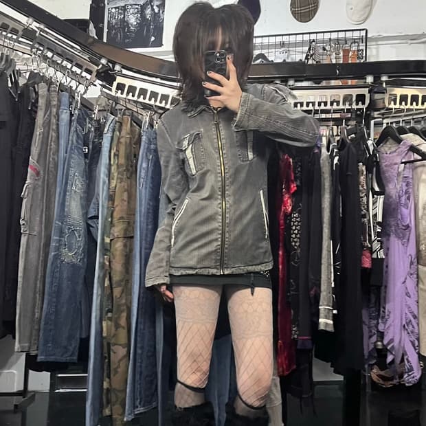 스미스 아메리칸 데님 무스탕 자켓