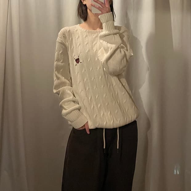 폴로랄프로렌 케이블 니트