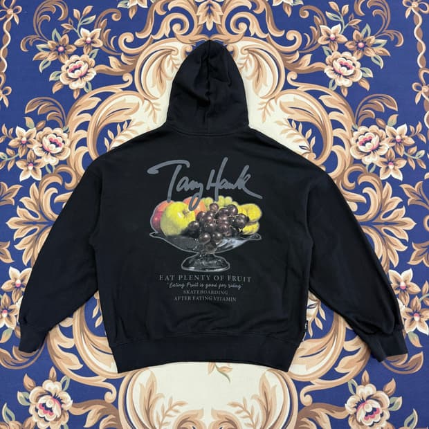 (M)토니 호크 Tony hawk 후루츠 후드티셔츠(블랙)