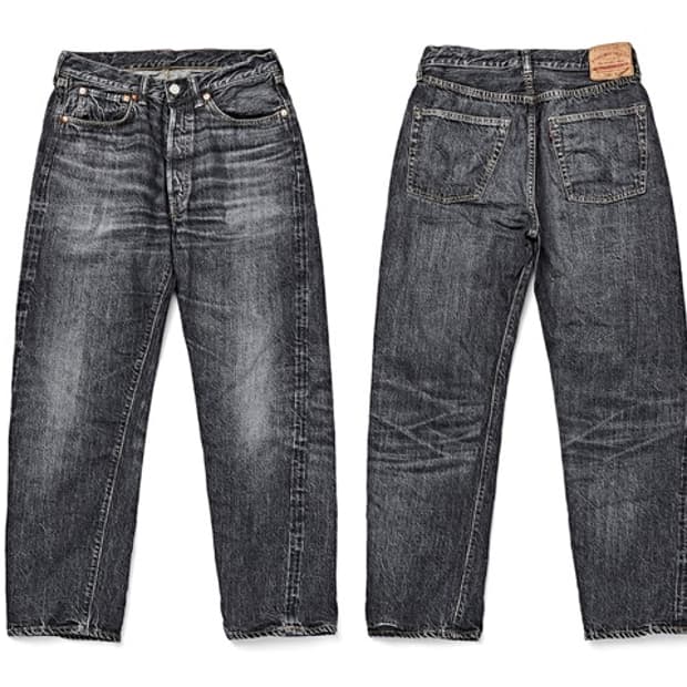 웨어하우스 1101 블랙워시드 데님 36