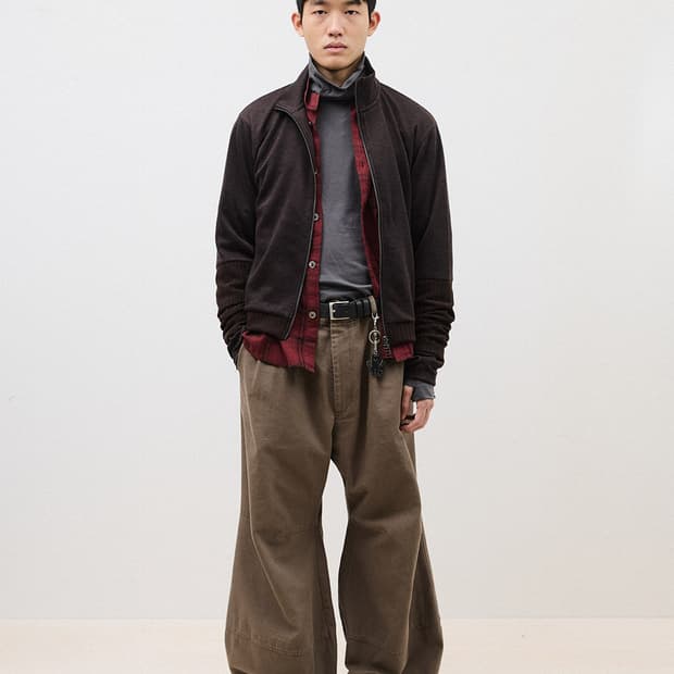해칭룸 볼륨 팬츠 Oxford Washed Dark Beige (3)