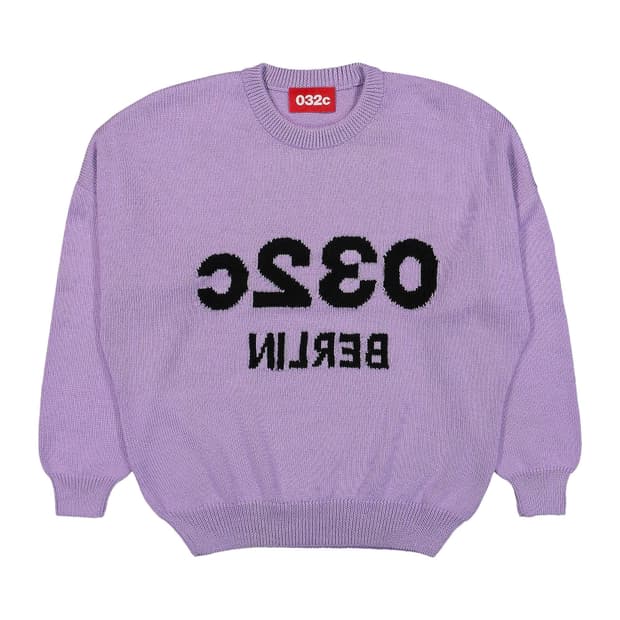 032c 셀피 니트 스웨터 라일락 L 새상품