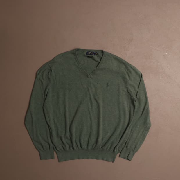 폴로 랄프로렌 피마코튼 니트 카키 A1746