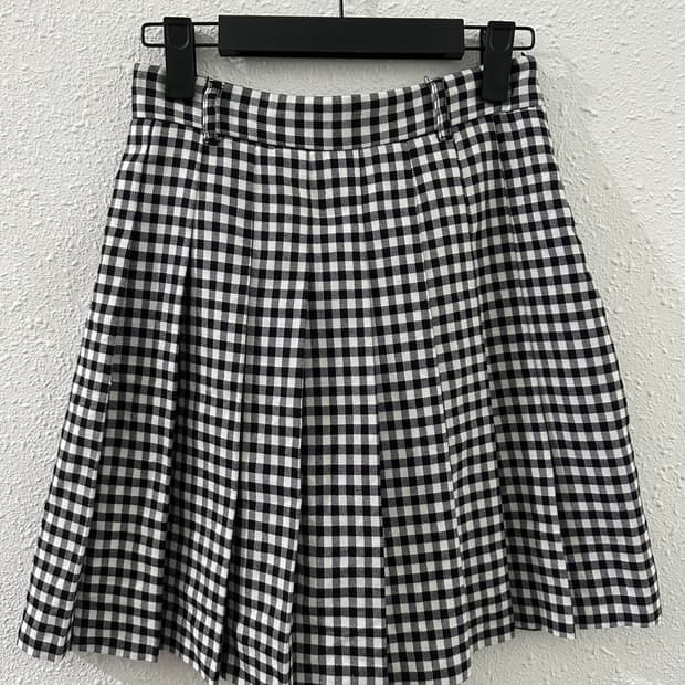Gingham Check Skort